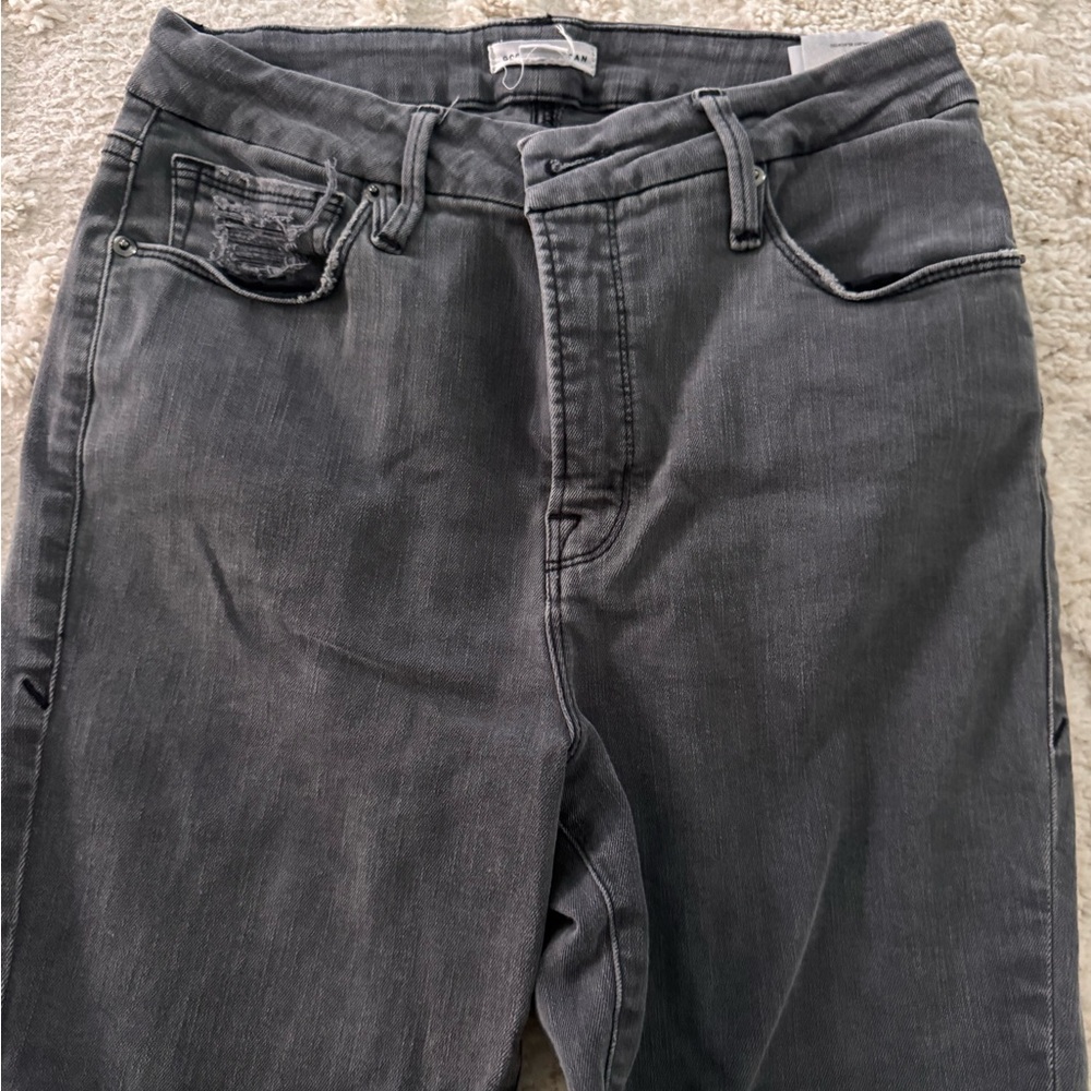 Good American-Women's Black Washed High-Rise Skinny Jeans - Picture 3 of 4